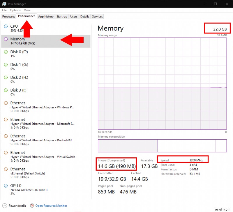 Windows 10 में अपने RAM के आकार और गति की जांच कैसे करें