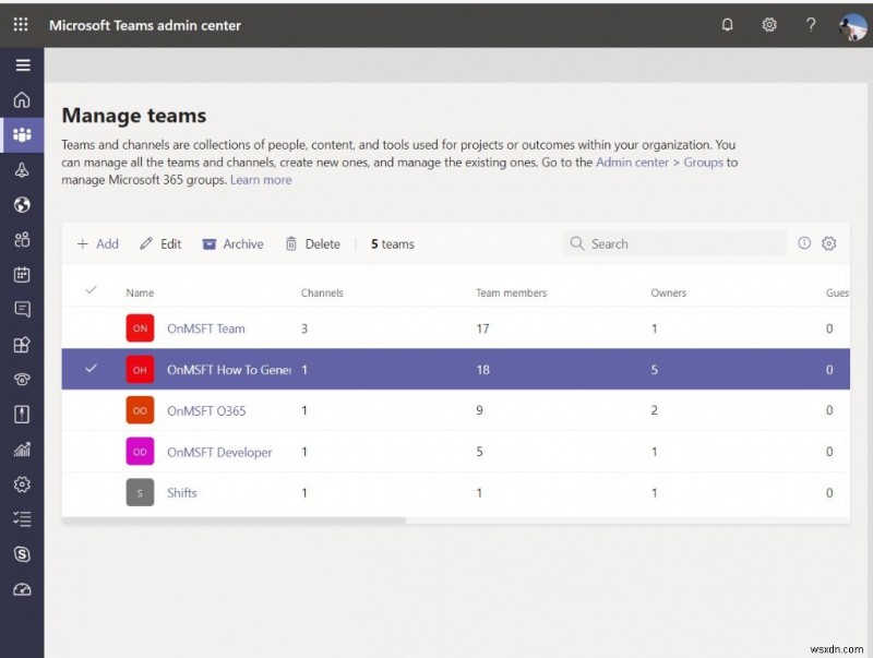 Microsoft Teams में टीम को कैसे हटाएं या संग्रहीत करें