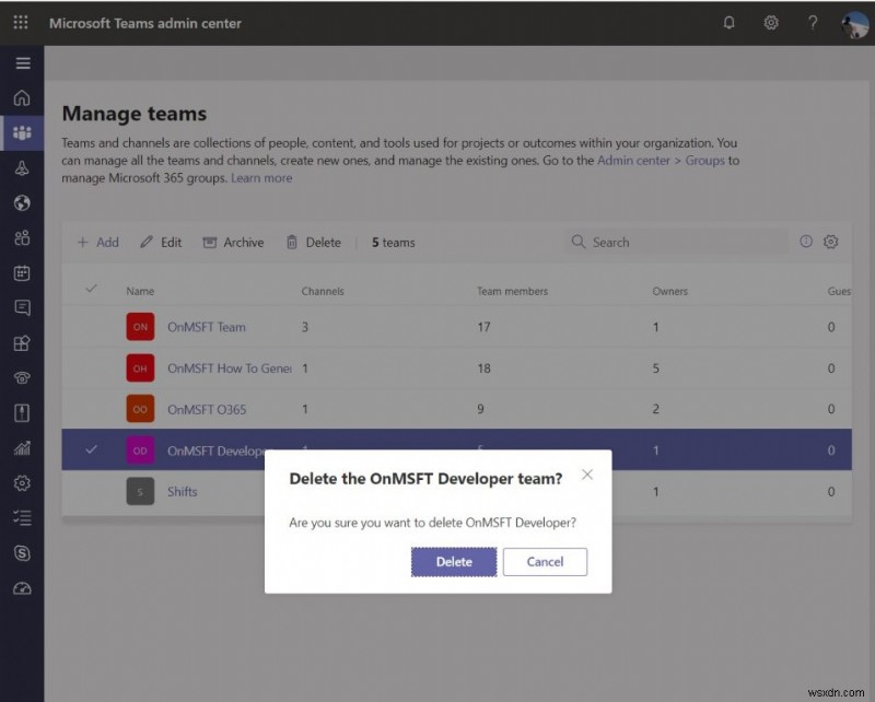 Microsoft Teams में टीम को कैसे हटाएं या संग्रहीत करें