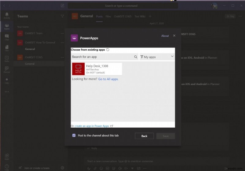 अपनी लघु व्यवसाय कार्यप्रवाह क्षमताओं को बेहतर बनाने के लिए Microsoft Teams में Power Apps कैसे जोड़ें