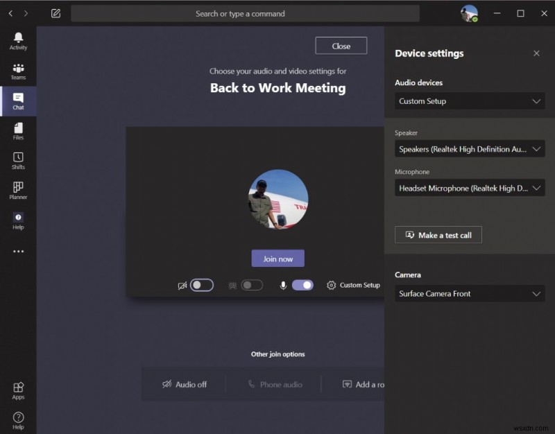 Microsoft Teams में कस्टम वीडियो, स्पीकर और ऑडियो सेटअप कैसे बनाएं