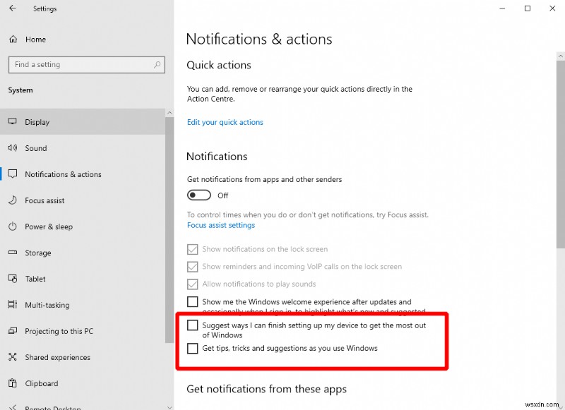 Windows 10 को नोटिफिकेशन में टिप्स और ट्रिक्स का सुझाव देने से कैसे रोकें