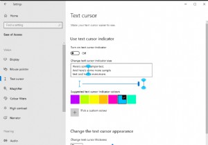 Windows 10 में टेक्स्ट इनपुट कर्सर को कैसे अनुकूलित करें