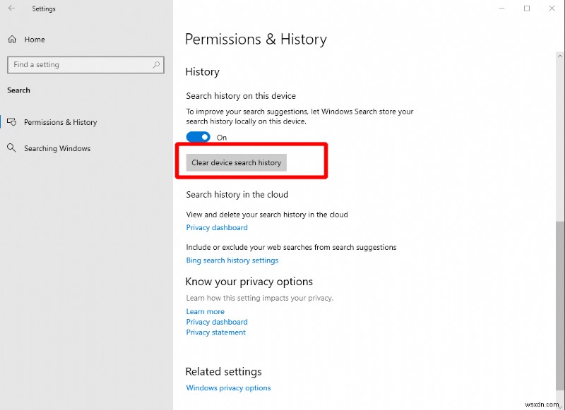अपना Windows 10 खोज इतिहास कैसे साफ़ करें