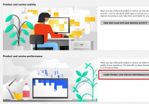 अपने Microsoft खाते से उत्पाद और सेवा प्रदर्शन डेटा कैसे साफ़ करें