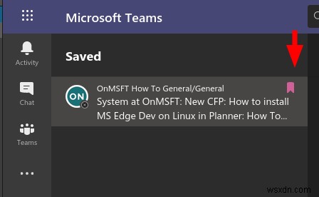 Microsoft Teams में संदेशों को बुकमार्क कैसे करें