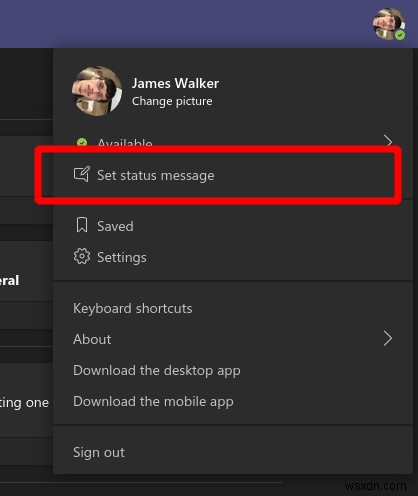 Microsoft Teams में स्थिति संदेश कैसे सेट करें
