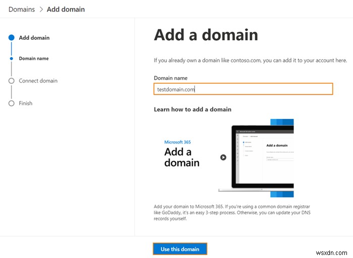 अपने Microsoft 365 खाते में एक कस्टम डोमेन नाम कैसे जोड़ें
