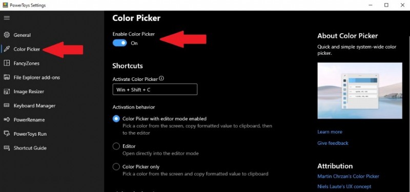 सर्वोत्तम रंग खोजने के लिए Windows 10 पर PowerToys Color Picker उपयोगिता का उपयोग कैसे करें