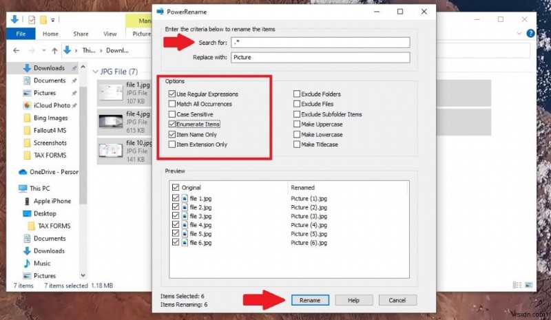 Windows 10 पर PowerToys में PowerRename का उपयोग करके फ़ाइलों का नाम तुरंत कैसे बदलें