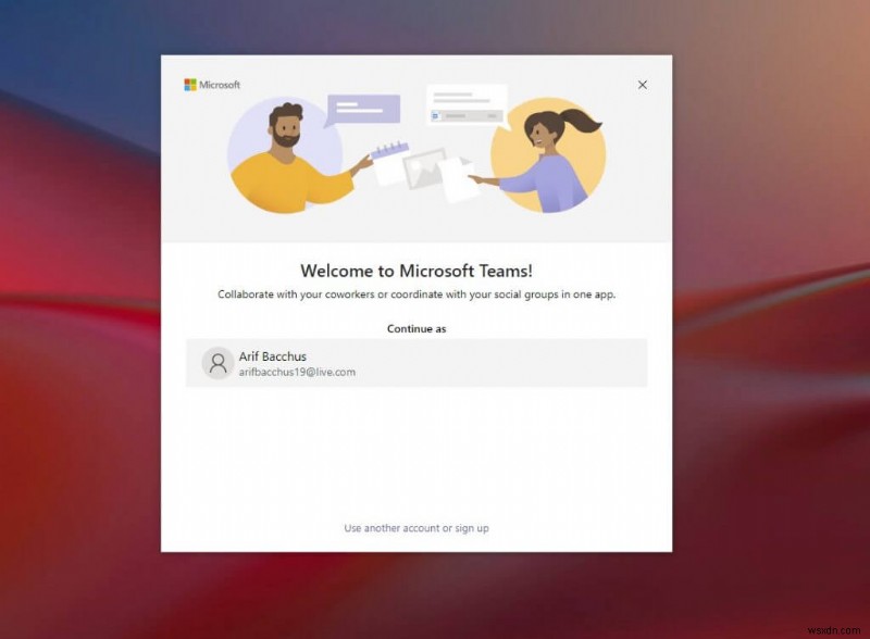 Microsoft Teams ऐप में व्यक्तिगत खाता कैसे जोड़ें