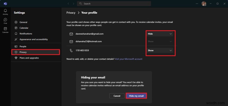 Windows 11 पर Microsoft Teams से चैट में अपना ईमेल पता कैसे छिपाएं