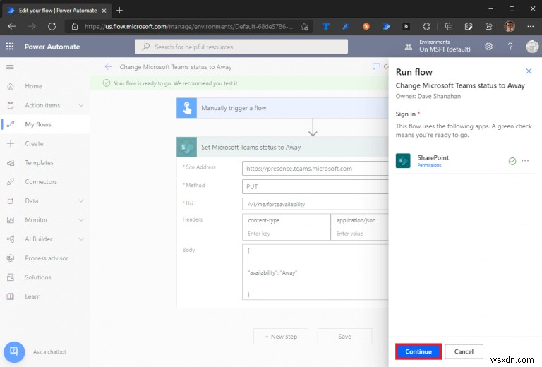 Power Automate का उपयोग करके अपनी Microsoft Teams स्थिति को कैसे अपडेट करें