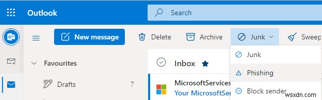 Microsoft Outlook रिपोर्ट संदेश का उपयोग करके संदिग्ध ईमेल संदेशों की रिपोर्ट कैसे करें