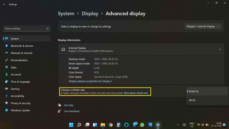 Windows 11 पर डायनामिक रीफ़्रेश दर कैसे सक्षम करें