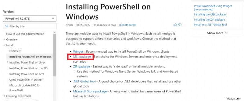Windows 11 पर Powershell कैसे अपडेट करें