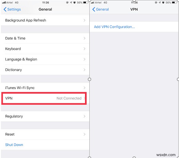 iOS पर VPN एक्सेस को कॉन्फ़िगर करने के चरण