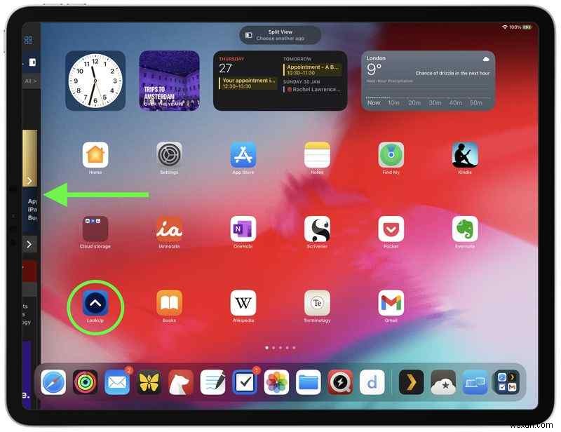 iPad पर स्प्लिट स्क्रीन का उपयोग कैसे करें