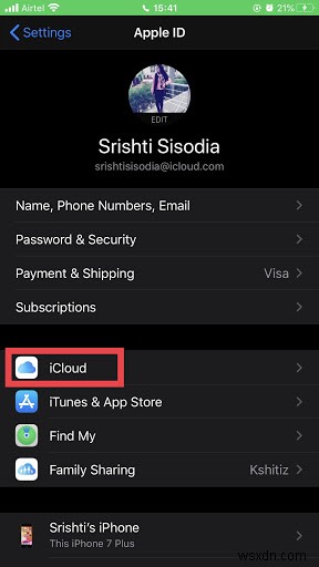 Ios डिवाइस में Iphone/icloud संपर्क समस्या को ठीक करने के चरण