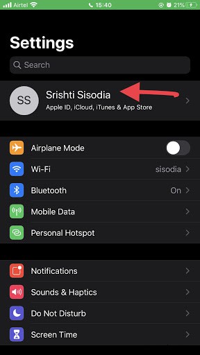 Ios डिवाइस में Iphone/icloud संपर्क समस्या को ठीक करने के चरण