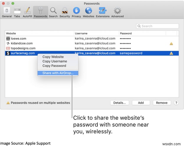 iPhone, iPad और Mac पर AirDrop का उपयोग करके पासवर्ड कैसे साझा करें