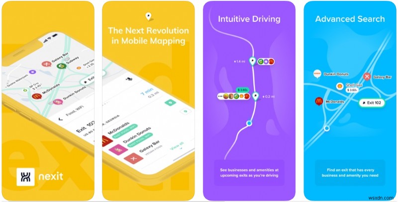 Nexit नेविगेशन ऐप Google मानचित्र से कैसे अलग है?