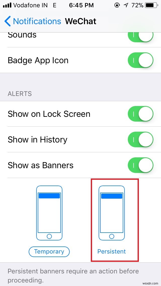 iOS 11 में ऐप्स के लिए लगातार सूचनाएं कैसे चालू करें