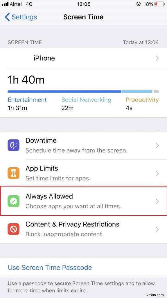 iOS 12 स्क्रीन टाइम और ऐप लिमिट सुविधाओं का उपयोग कैसे करें