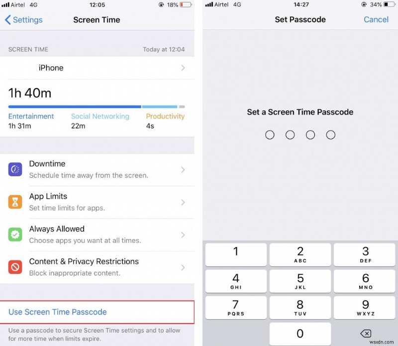 iOS 12 स्क्रीन टाइम और ऐप लिमिट सुविधाओं का उपयोग कैसे करें