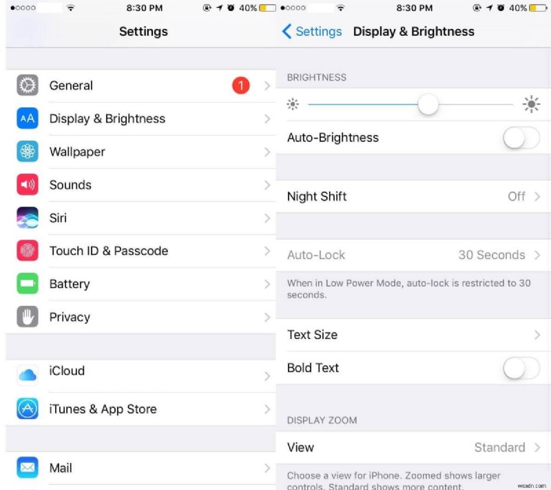 iOS11 में स्वचालित चमक को कैसे बंद करें