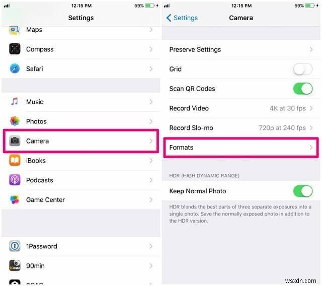 iOS 11 में उच्च दक्षता छवि प्रारूप को अक्षम कैसे करें