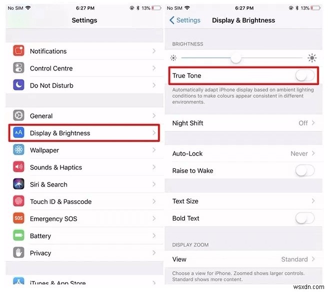 iPhone X, iPhone 8 और iPhone 8 Plus पर ट्रू टोन को डिसेबल कैसे करें