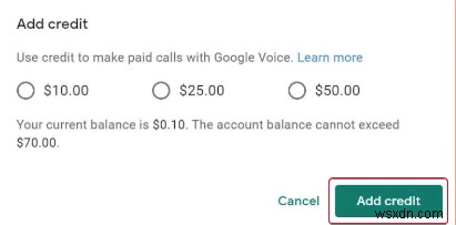 Google Voice खातों में क्रेडिट कैसे जोड़ें