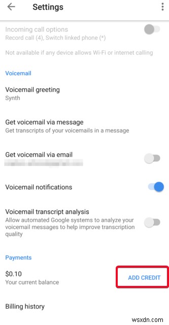 Google Voice खातों में क्रेडिट कैसे जोड़ें