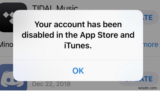 आपका खाता ऐप स्टोर और आईट्यून्स में अक्षम कर दिया गया है (फिक्स्ड)
