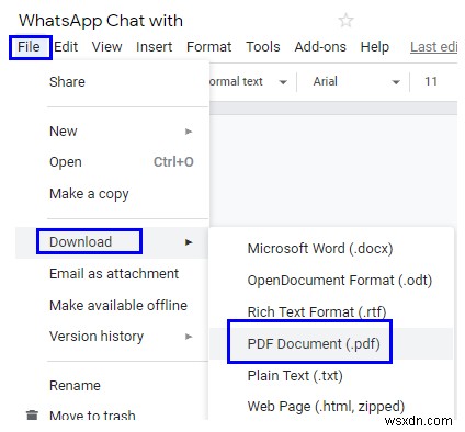 अपने WhatsApp चैट इतिहास को PDF के रूप में कैसे निर्यात करें?