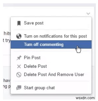 फेसबुक पोस्ट पर टिप्पणियों को कैसे बंद करें