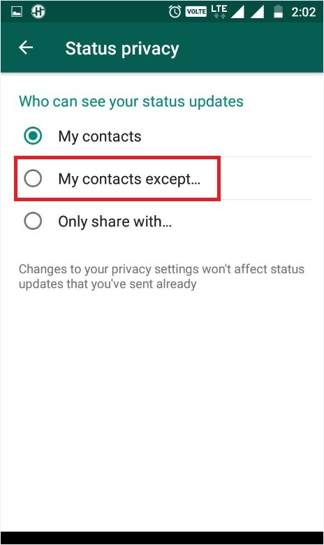 चुने हुए लोगों से WhatsApp Status कैसे छुपाएं? 