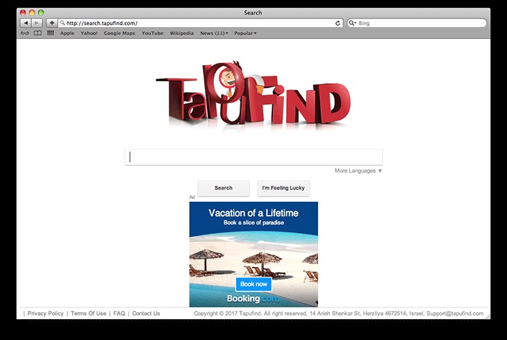 TapuFind Virus को Mac और इंस्टॉल किए गए ब्राउज़र से कैसे हटाएं