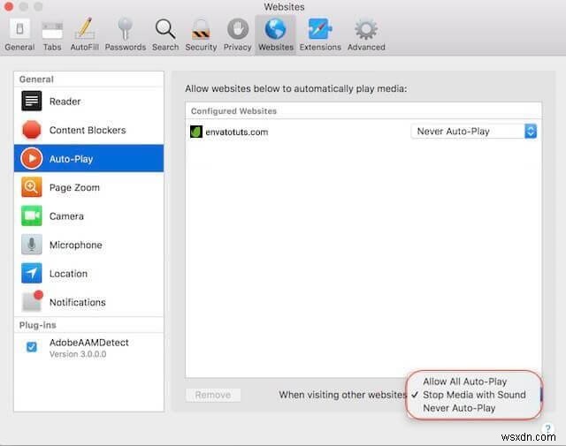 macOS High Sierra पर Safari में ऑटो-प्लेइंग वीडियो ब्लॉक करें
