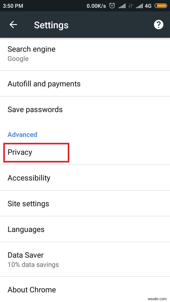 Android पर Chrome के लिए गोपनीयता और सुरक्षा सेटिंग कैसे प्रबंधित करें