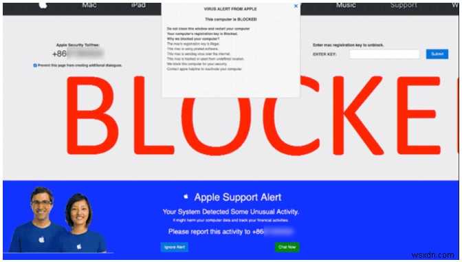 “Apple” से अश्लील वायरस अलर्ट कैसे रोकें
