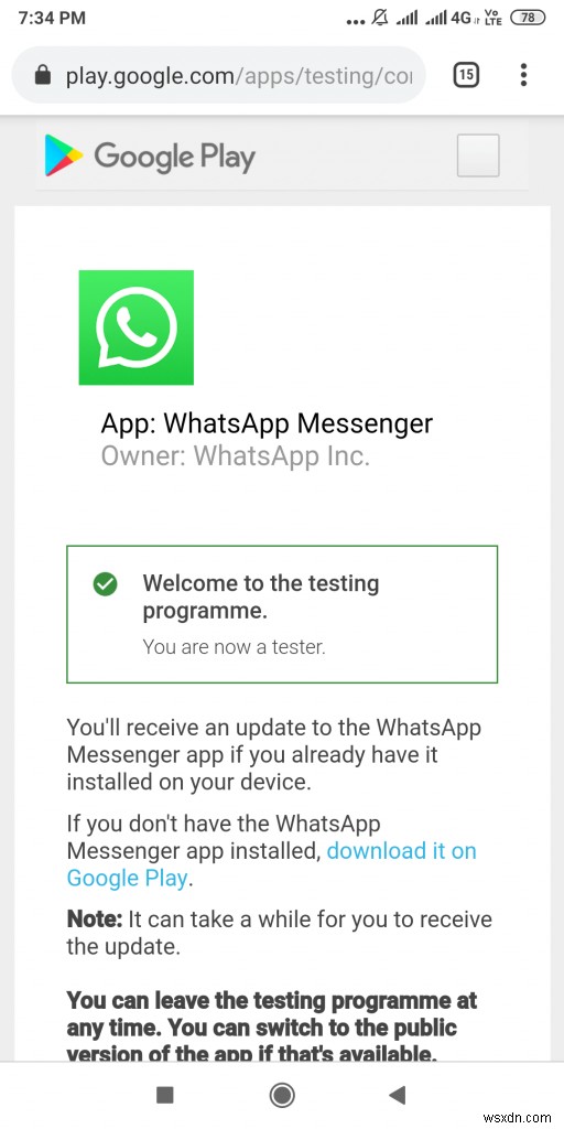 Android के लिए WhatsApp बीटा टेस्टर कैसे बनें?