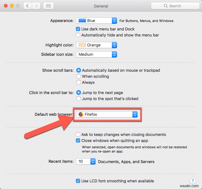 आपके Mac के डिफ़ॉल्ट एप्लिकेशन बदलने के चरण