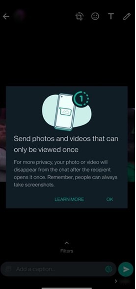 व्हाट्सएप में गायब होने वाली तस्वीरें और वीडियो भेजने के लिए एक बार देखें फीचर का उपयोग कैसे करें