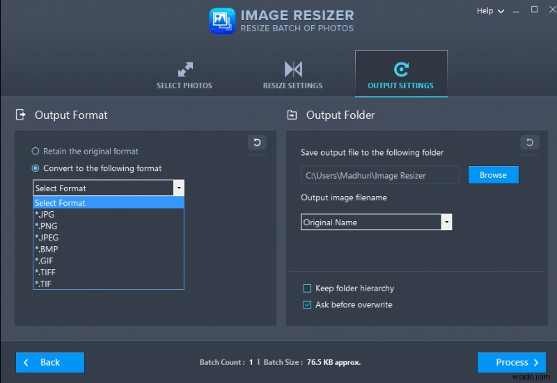 Windows 10 PC में Image Resizer का उपयोग करके JPG को PNG में कैसे बदलें?