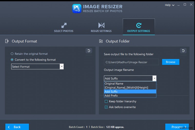 Windows 10 PC में Image Resizer का उपयोग करके JPG को PNG में कैसे बदलें?