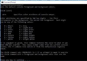 Windows 10, 8, 7 में कमांड प्रॉम्प्ट का रंग कैसे बदलें