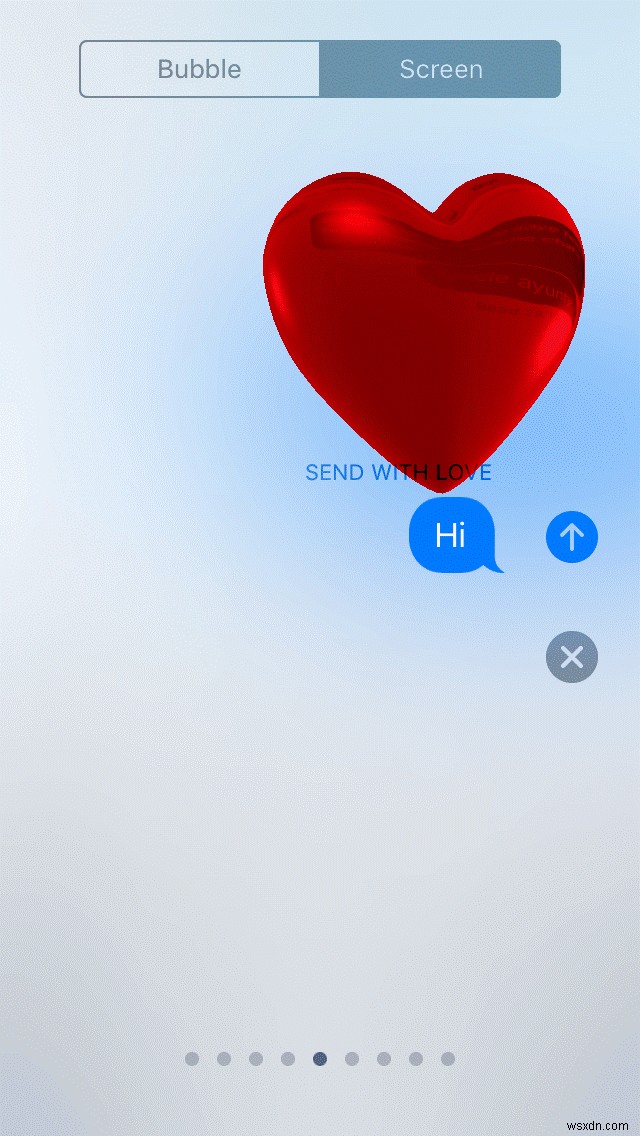 विभिन्न स्क्रीन प्रभावों के साथ iMessage कैसे भेजें