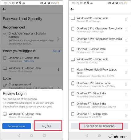 2022 में कहीं से भी (पीसी और मोबाइल पर) फेसबुक से दूर से लॉग आउट कैसे करें